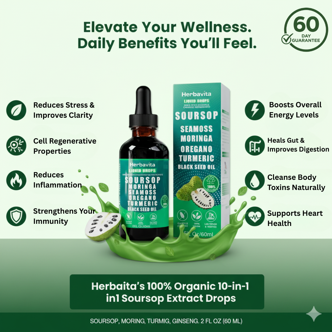 100% Organic 10-in-1 Soursop Extract Drops